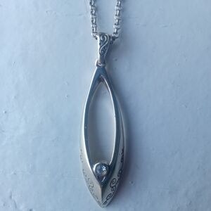 Brighton Elegant Silver Crystal Reversible Pendant Necklace